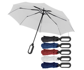 Pocket umbrella with carabiner handle