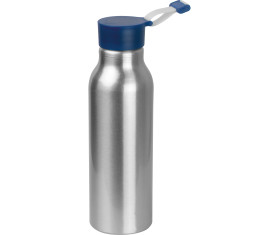 Metal drinking bottle with silicone lid