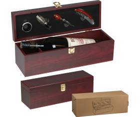 Set vino in legno